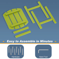 Adirondack Outdoor Side Table;  HDPE Plastic End Tables for Patio;  Backyard;  Pool;  Indoor Outdoor Companion;  Easy Maintenance Weather Resistant Lawn Furniture