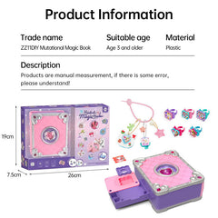 71 PCS DIY Jewel Rings Stickers Magical Kits for Little Girls, Handmade DIY Crafting Rings Bracelet Pendent Keychain, DIY Crafts for Kids, Birthday Gifts Toys for Age 3 4 5 6+ Year Old