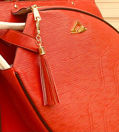 NiceAces MAYA COLLECTION TENNIS TOTE FOR TWO RACQUETS WITH A BEAUTIFUL CLUTCH; BOTTLE; CAN AND KEY HOLDERS