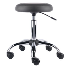 Clyde Adjustable Cushion Seat Swivel Stool; Charcoal and Chrome