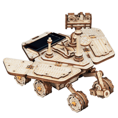 Robotime 4 Kind Moveable 3D Wooden Space Hunting Solar Energy Toy Assembly Gift for Children Teens Adult LS