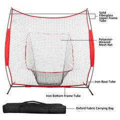 7x7ft Baseball Softball Teeball Practice Net Batting Hitting Pitching Training Net