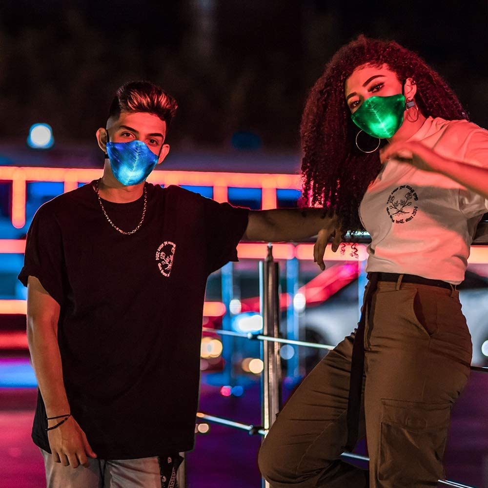 Halloween Costume -LED Mask 7 Colors Luminous