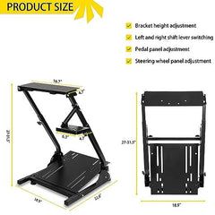 Fruyyzl G29 G920 Racing Wheel Stand, Height Adjustable & Foldable Steering Wheel Stand for Logitech G923 G25 G27,Supporting Thrustmaster T80 T150 TX F430 Gaming Wheel Stand(Wheel Pedals NOT Included)