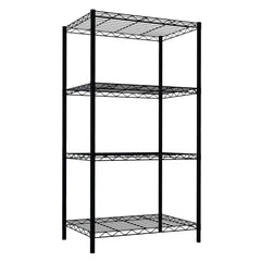 Basics 4-Shelf Narrow Adjustable, Heavy Duty Storage Shelving Unit (250 lbs loading capacity per shelf), Steel Organizer Wire Rack