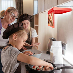 SYLVOX 15.6 inch Smart TV for Kitchen, 1080P RV TV Under Cabinet Television, Smart Android TV Rotated & Folded, Support Google Assistant WiFi Bluetooth, Small TV for Kitchen, Bedroom, RV Camper, Red