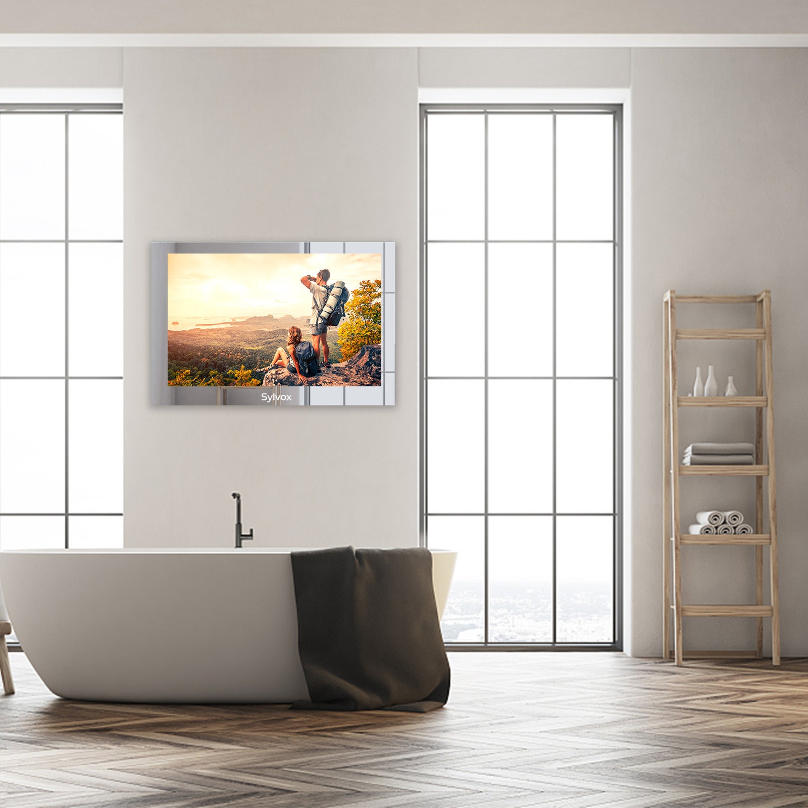 Sylvox 24 inch LED Mirror TV;  1080 Resolution;  IP65 Waterproof for Bathroom with Wifi Bluetooth