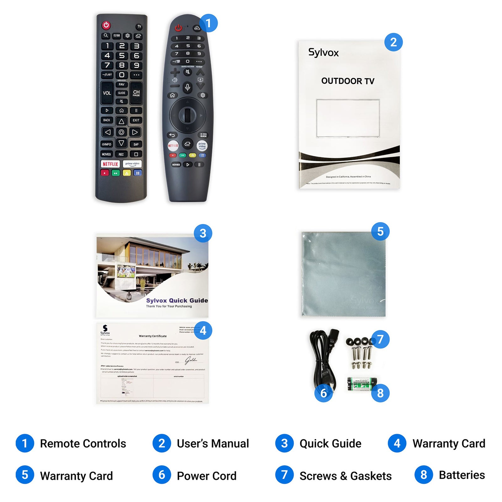 Sylvox 55 inch Outdoor TV;  700 Nits 4K QLED Smart TV for Partial Sun;  IP55 Waterproof Outdoor Smart TV with webOS 5.0 Alexa (Deck Pro QLED Series)