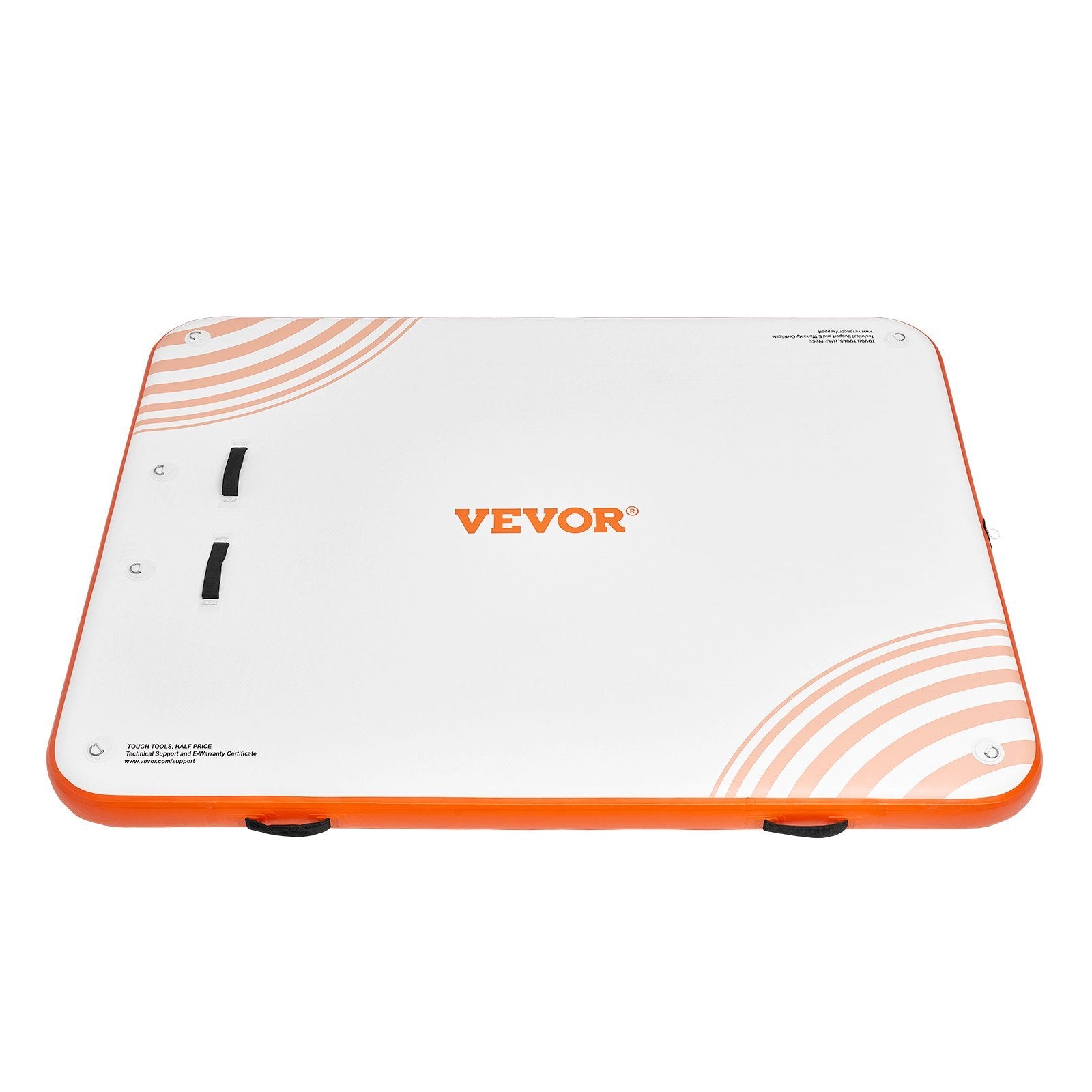 VEVOR Inflatable Floating Dock, 10 x 8FT Inflatable Dock Platform, Non-Slip Water Floating Dock Mat with Detachable Ladder & Portable Carrying Bag, Floating Platform Island Raft for Ocean Pool Beach