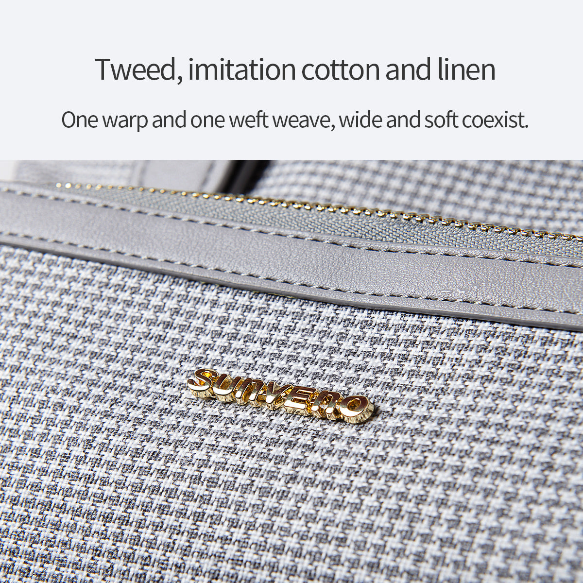 SUNVENO Diaper Bag Backpack, Baby Changing Bag Nappy Tweed Baby Diaper Bags Multifunction Waterproof for Travel