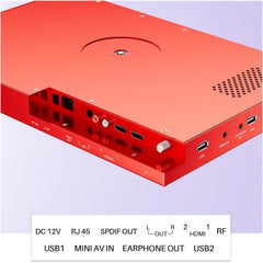 SYLVOX 15.6 inch Smart TV for Kitchen, 1080P RV TV Under Cabinet Television, Smart Android TV Rotated & Folded, Support Google Assistant WiFi Bluetooth, Small TV for Kitchen, Bedroom, RV Camper, Red