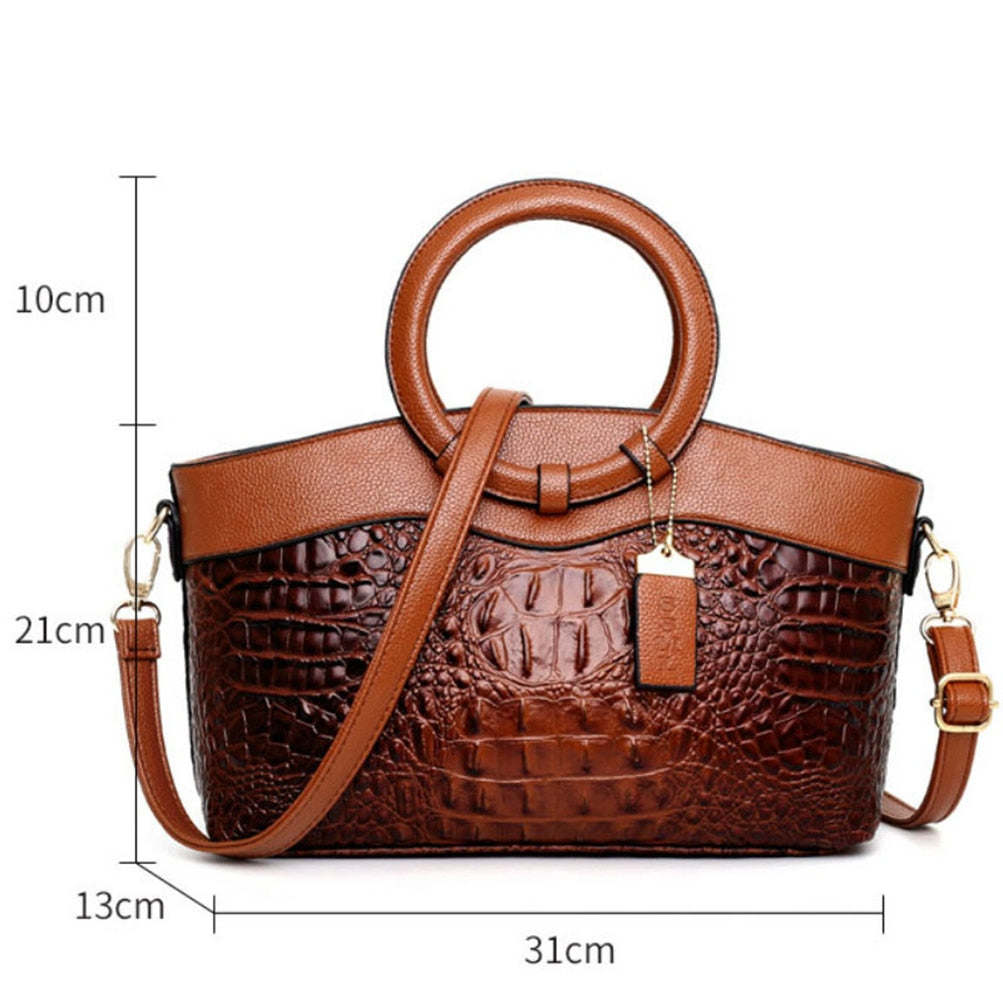 Women Handbag Genuine Leather Bags Women Crocodile Luxury Elegant Handbags Women Bags Designer Crossbody Bags Female Special Tote