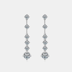4 Carat Moissanite 925 Sterling Silver Earrings
