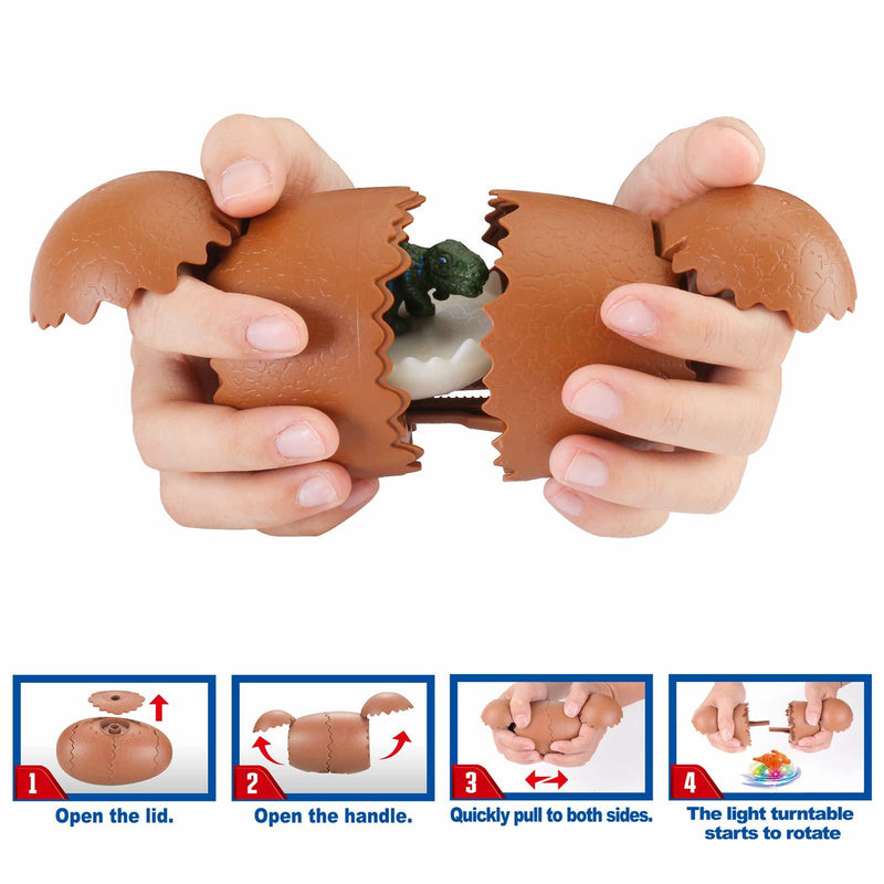Dinosaur Battle Spinning Top Toys for 5 6 7 Year Old Boys Birthday Gift with Dinosaur Eggs Kids STEM Toys