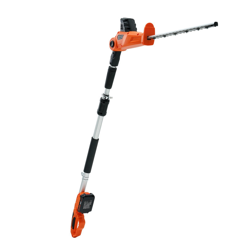 VEVOR 20V Cordless Hedge Trimmer, 18 inch Double-edged Steel Blade, Pole Hedge Trimmer Kit 20V Battery, Fast Charger Included, 74