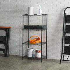 Basics 4-Shelf Narrow Adjustable, Heavy Duty Storage Shelving Unit (250 lbs loading capacity per shelf), Steel Organizer Wire Rack
