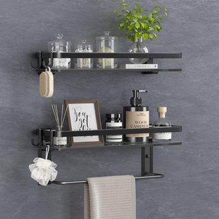 Glass Shelf for Bathroom 15.7 in Bathroom Shelves with Towel...