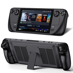Unique Backshell for Steam Deck Case with Cooling Vents and Stand, Anti-Scratch Dustproof Protective Steam Deck Cover, Premium ABS Replacement Shell for Steam Deck Accessories