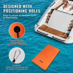VEVOR Lily Pad Floating Mat, Large 12x6 FT Floating Water Pad, 3-Layer Floating Dock for Adults Kids, 1.3" Thick Tear-Resistant XPE Foam Raft, Floating Island for Lake, Pool, Ocean, Beach, and Boating