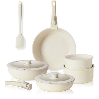12 Pcs Pots and Pans Set Nonstick - Kitchen Cookware...