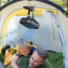 20000mAh Rechargeable Portable Fan with Light;  8-inch Battery Operated Clip on Fan;  78 Hours Work Time;  Quiet;  Strong Airflow USB Fan;  4 Speeds Personal Fan;  Ideal for Outdoor Camping Hurricane