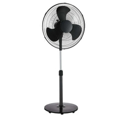18" Fan Head, 48" Tall, 3-Speed Oscillating Pedestal Fan with Tilt Adjustable Fan Head, Black, New